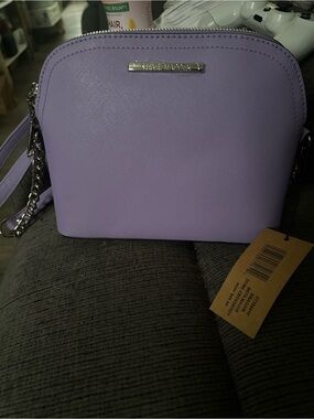 Steve Madden Lavender Crossbody Bag with Silver Hardware